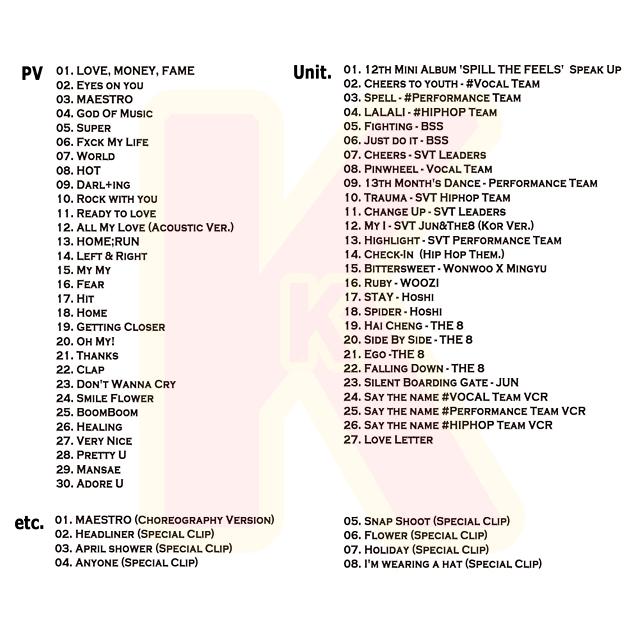 Blu-ray SEVENTEEN 2024 2nd BEST PV COLLECTION - LOVE, MONEY, FAME / MAESTRO / GOD OF MUSIC 他 - セブンティーン セブチ ブルーレイ