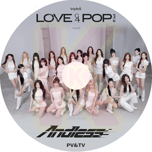 K-POP DVD tripleS 2026 2nd PV＆TV - Andless / Baby Flower / Christmas Alone / Are You Alive / Hit the Floor / Girls Never Die 他 - トリプルエス KPOP DVD
