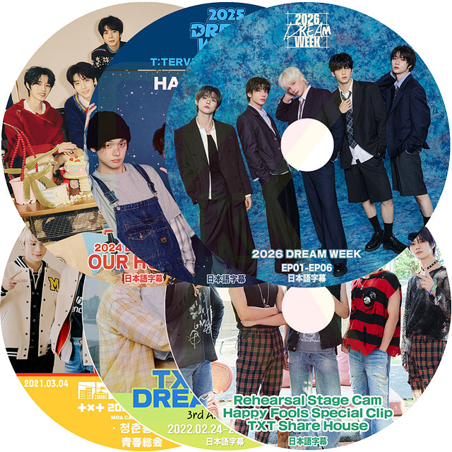 K-POP DVD TXT 2022-2026 DREAM WEEK 6枚SET 日本語字幕あり トゥモローバイトゥゲザー KPOP DVD