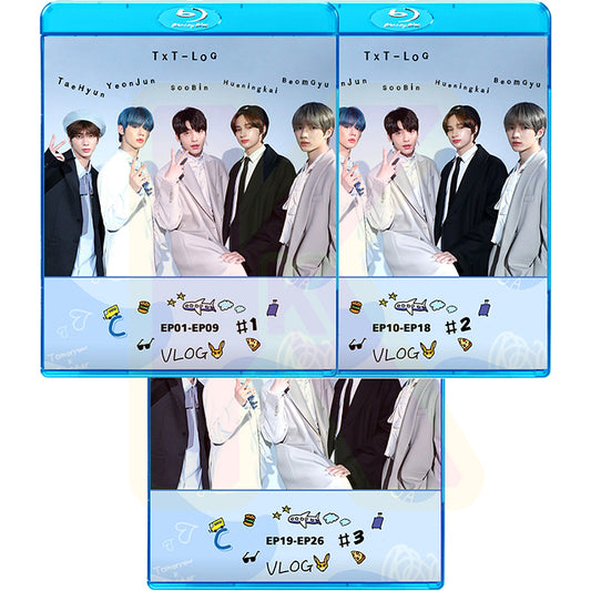 Blu-ray TXT-LOG 3枚SET EP01-EP25 日本語字幕あり TOMORROW X TOGETHER トゥモローバイトゥゲザー KPOP ブルーレイ