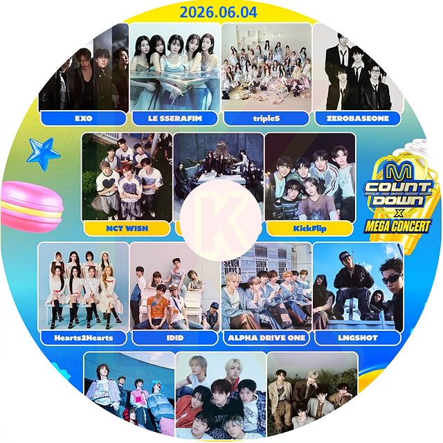 K-POP DVD M Countdown X MEGA CONCERT 2026.06.04 - 音楽番組収録DVD CON KPOP DVD