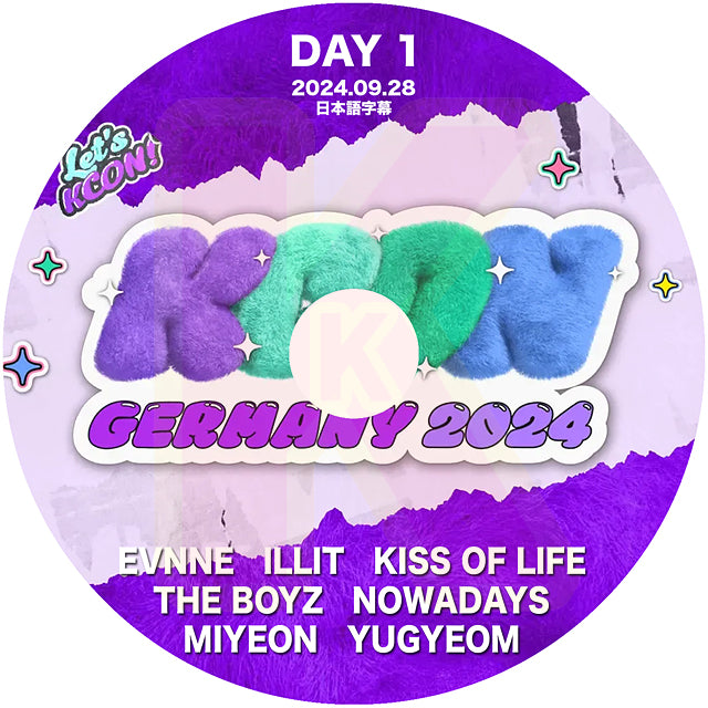 K-POP DVD KCON 2024 IN GERMANY 1DAY 2024.09.28 - ILLIT / KISS OF LIFE / THE BOYZ / (G)I-DLE MIYEON 他 - CON KPOP DVD