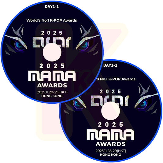 K-POP DVD 2025 MAMA HONGKONG 1DAY 2枚SET 2025.11.28 K-POP音楽授賞式 ブルーレイ