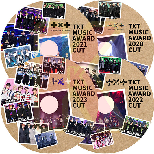 K-POP DVD TXT CUT 2020-2023 MUSIC Awards 4枚Set - MAMA/GDA/KBS/SBS/MMA/SEOUL - TXT トゥモローバイトゥゲザー ヨンジュン スビン ヒュニンカイ テヒョン ボムギュ 韓国番組 TXT KPOP DVD