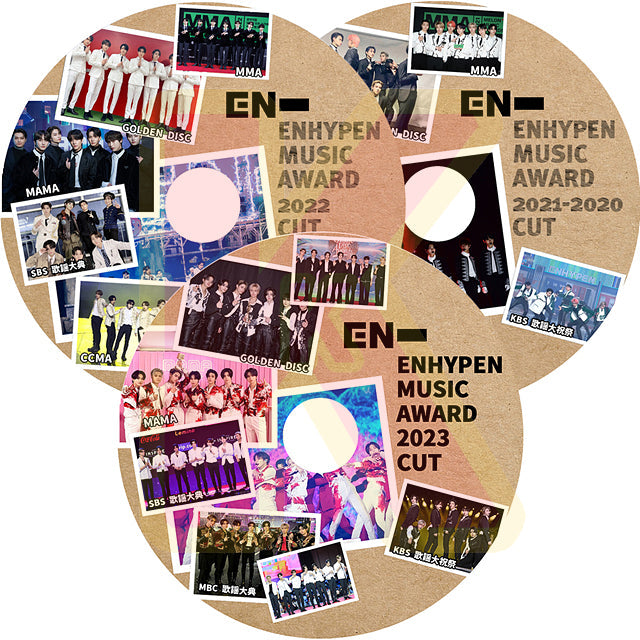 K-POP DVD ENHYPEN CUT 2020-2023 MUSIC Awards 3枚Set - MAMA/GDA/KBS/SBS/SMA/MMA - ENHYPEN エンハイフン ヒスン ジェイ ジェイク ソンフン ソヌ ジョンウォン ニキ 韓国番組 ENHYPEN KPOP DVD